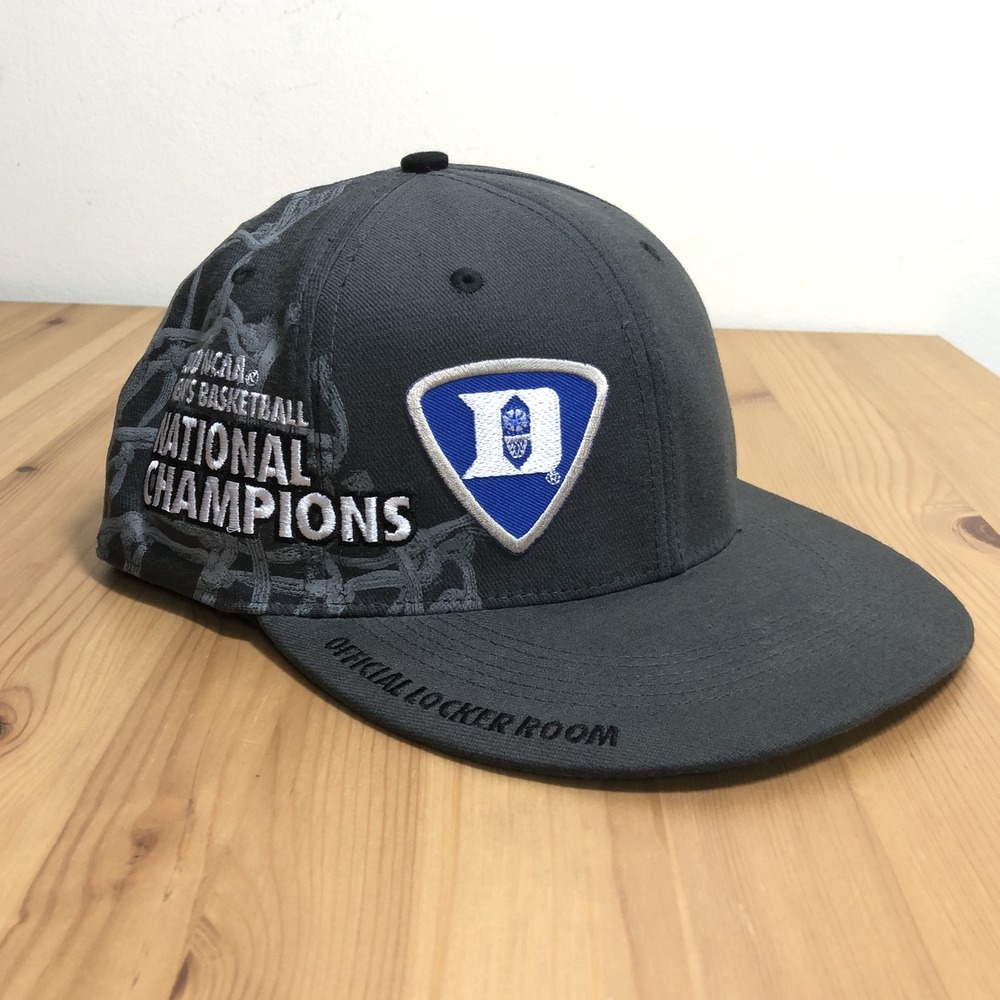 Nike Duke Blue Devils 2010 NCAA Men's Basketball Champions Fitted Hat Cap Gray